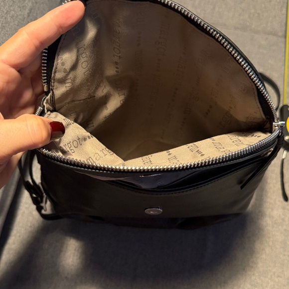 Margot Black Leather Crossbody Bag - Picture 6 of 7